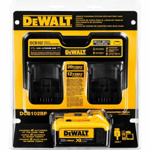 DeWALT® DCB102BP 20V MAX 4.0Ah Li-Ion Battery & 60 Minute Charger Kit 3 DeWALT® DCB102BP 20V MAX 4.0Ah Li-Ion Battery & 60 Minute Charger Kit