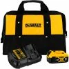 DeWALT® DCB205CK 20V MAX Battery & Charger Kit W/5.0Ah Li-Ion Battery, 30 Minute Charger & Bag -Power Tool Batteries Shop DWA DCB205CK