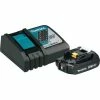 Makita® LXT® Compact Power Tool Battery & Rapid Charger Starter Pk, 2.0Ah, Li-Ion, 18V -Power Tool Batteries Shop MKI BL1820BDC1