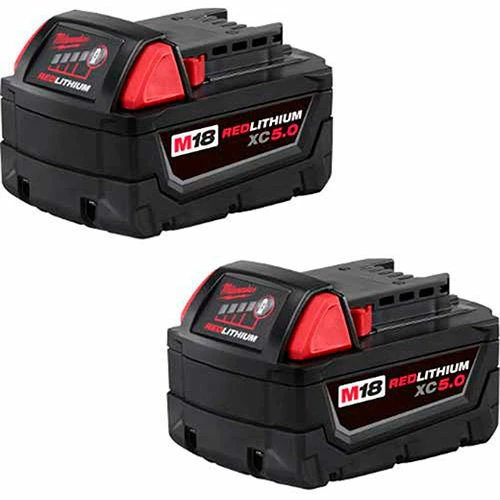 Milwaukee® 48-11-1852 18V Li-Ion M18 Battery 5Ah Extended Capacity 2Pk 2 Milwaukee® 48-11-1852 18V Li-Ion M18 Battery 5Ah Extended Capacity 2Pk