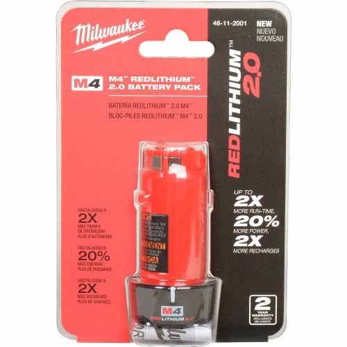 Milwaukee® 48-11-2001 4V Li-Ion M4 Battery 2Ah 8 Milwaukee® 48-11-2001 4V Li-Ion M4 Battery 2Ah - Image 6